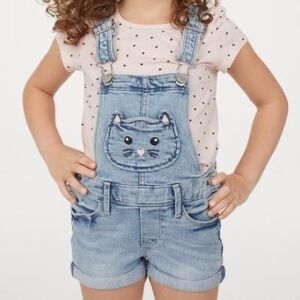 Cat-pocket overall shorts sz 9-10y